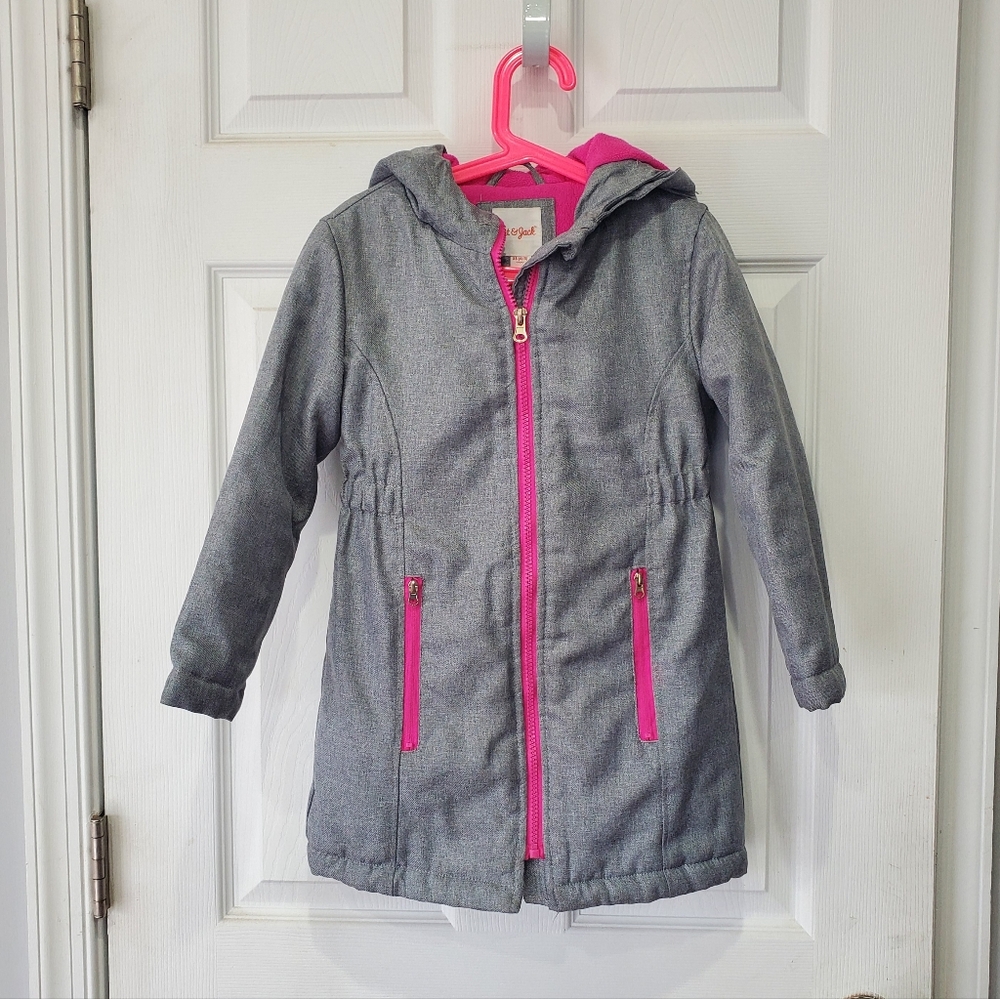 Cat & Jack Jacket Girls Size XS 4/5 Gray Pink